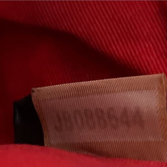 Dooney & Bourke Red Lexington Pebbled Leather Tote Bag | Brown Handles - Picture 4 of 16